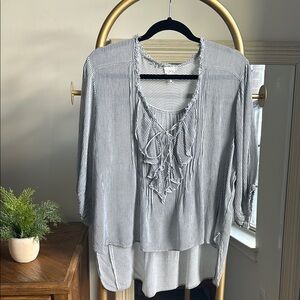 FREE PEOPLE FP One striped boho peasant top (XS/S) ✨